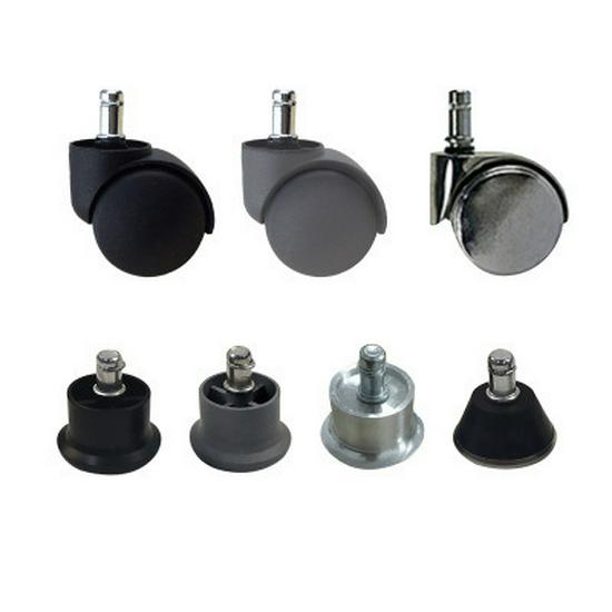 Adjustable Anti-static Stool with Silent Wheels and Snap-in Foot Pads