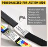 Personalized Autism Aspergers Bracelet for Little Boy Girl , Engraved Medical Alert ID Adjustable Silicon Bracelet Engraved Gift