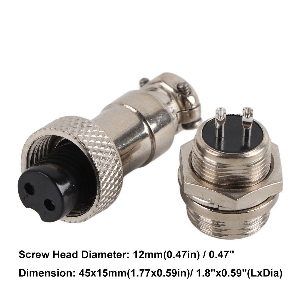 10 Set GX12 2/3/5/6 Pin Aviation Connector 5A Male Female Aviation Plug 12mm Waterproof Panel Connector Data Acquisition Systems