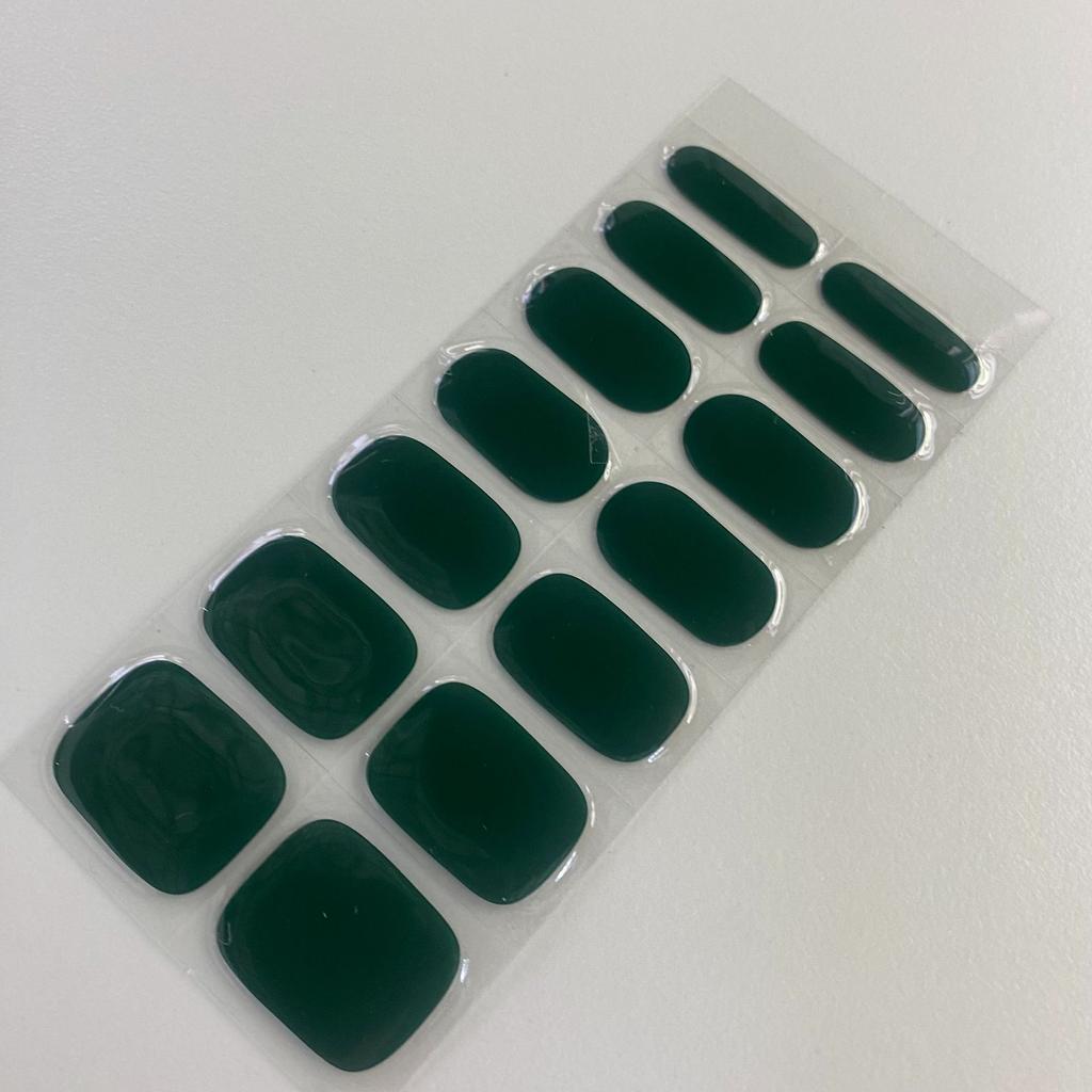 Lighted manicure stickers, full gel, half-baked, semi-cured, 14 nail stickers