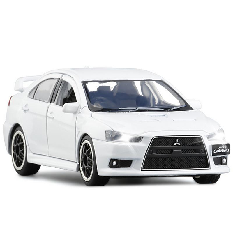 Cwlsev1 1:32 Mitsubishis Lancer Evo X 10 Alloy Car Model Diecast Metal Toy Vehicle Car Model Simulation Sound Light Collection Kids Gift