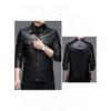 Men's Sheepskin Leather Jacket Autumn and Winter Fashionable Young and Middle-aged Jacket Men's Velvet Warm Men's Leather Jacket
