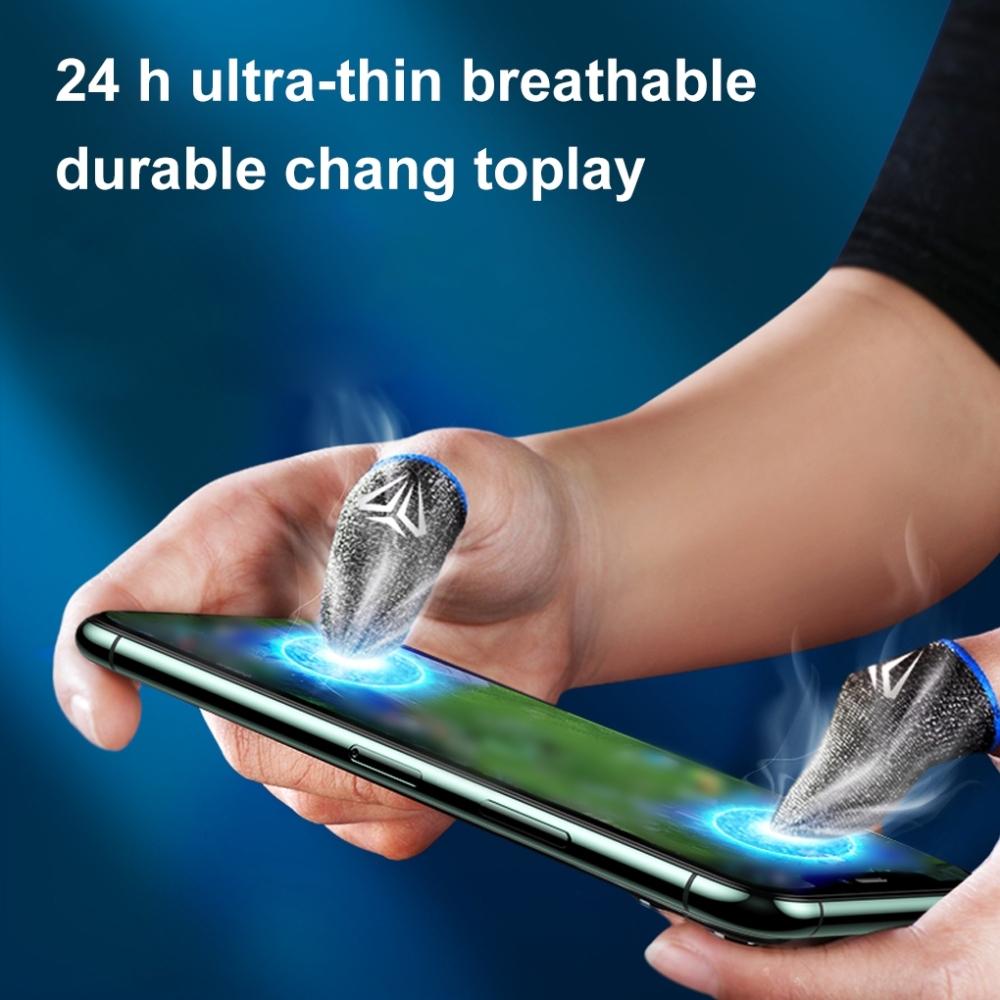 10 buc mănuși cu vârful degetelor pentru jocuri mobile pentru PUBG Gamer, rezistente la transpirație, anti-alunecare, cu ecran tactil, mânecă pentru degete, acoperire respirabilă pentru jocuri.