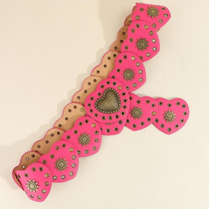 Girls PU Belt Motorcycle Adjustable Grommet Waist Belt Fashion Enthusiasts Belt Coat Dress Female Decorative Waistband