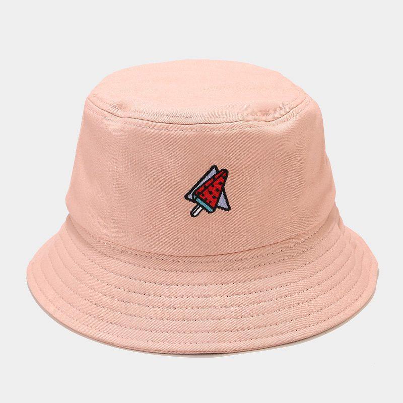Panama Bucket Hat Fruit Strawberry Embroidered Fishing Cap Men Women Travel Beach Sun Hats