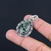 Seraphinite Stone 925 Sterling Silver Engagement Birthday Wife Bezel New Pendant