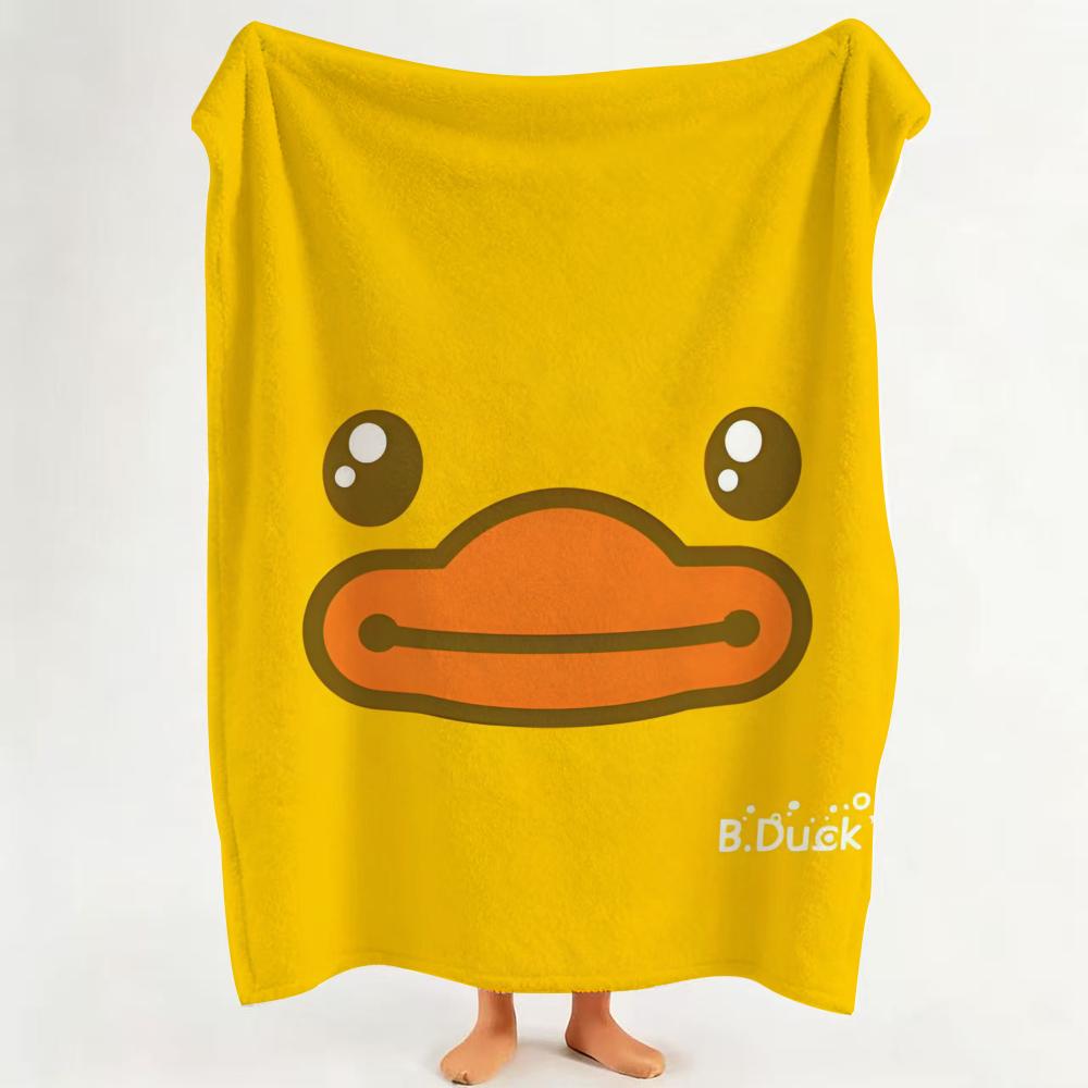 Toy Y Yellow R Rubber D Duck Throw Flannel Throw Blanket Suitable for Sofa Living Room Bedroom