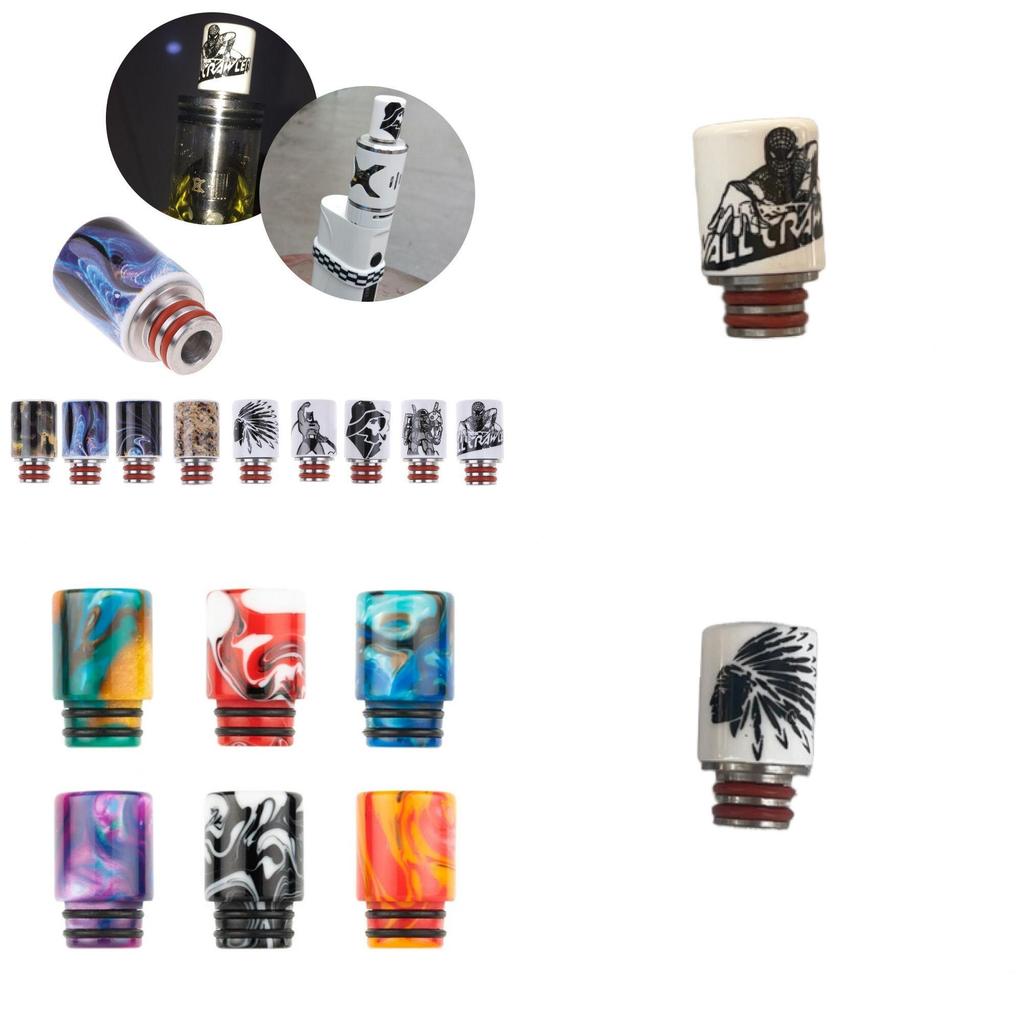 Pirate Lion 510 Drip Tip Ceramic Stainless Steel Smokeless Mouthpiece For Gift Shows