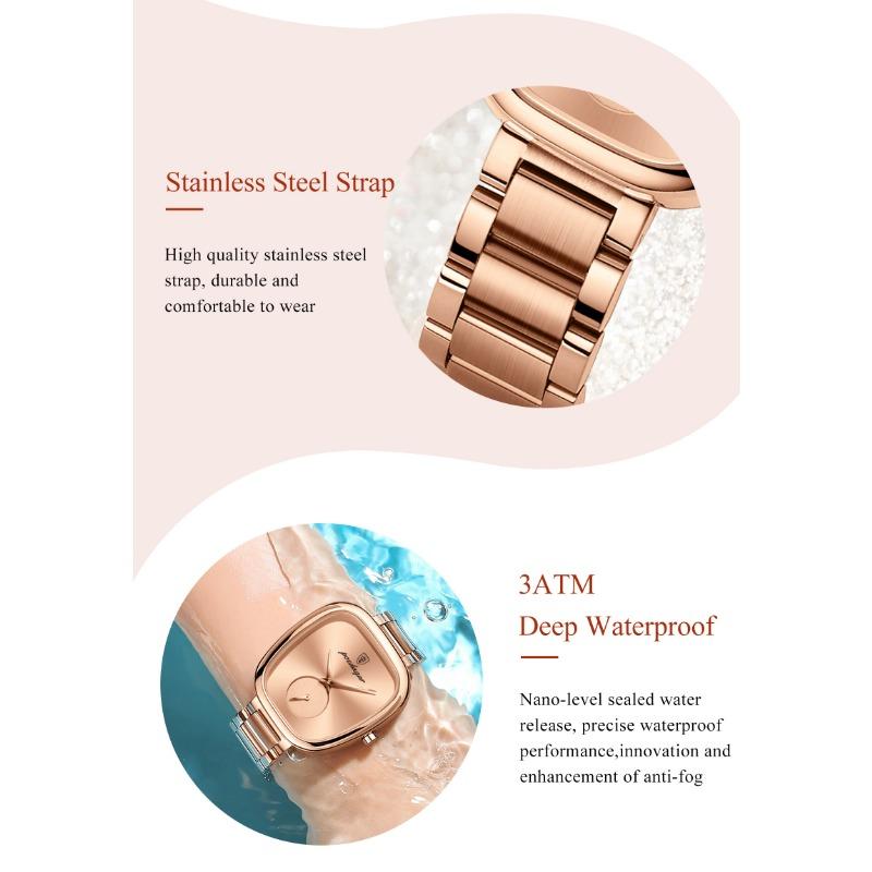 POEDAGAR Top Fashion Woman Wristwatch Waterproof Stainless Steel Quartz Ladies Watch Luxury Elegant Watches Female