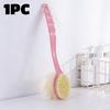 2-in-1 Bath Soft Brush Long Handle Shower Body Brush Back Scrubber Anti Slip with Hanging Hole for Body Bathroom Shower Cleaning