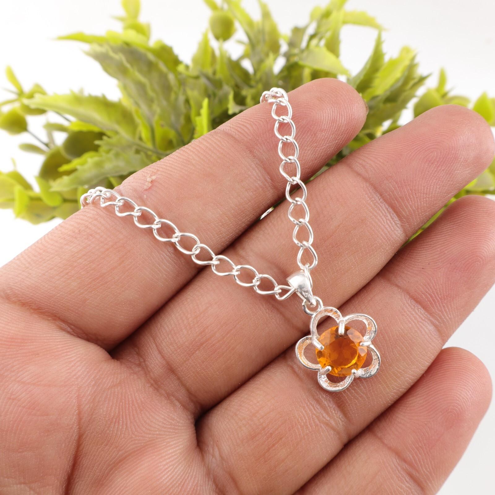 

Citrine Gemstone 925 Sterling Silver Women Jewelry Pendant For Anniversary Gift CP-27-11