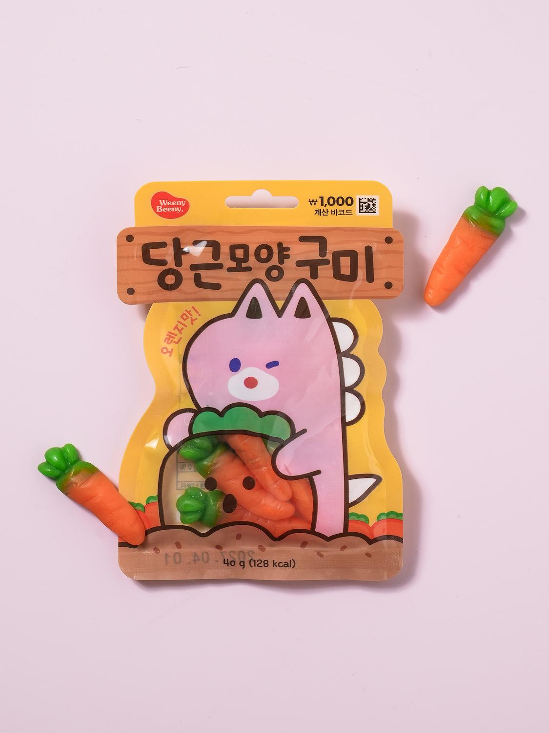 Carrot Shaped Gummy Candy 40g 1ea