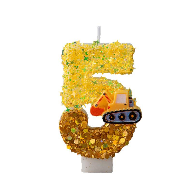 Creative Excavator Birthday Candles - Perfect for Cakes and Parties