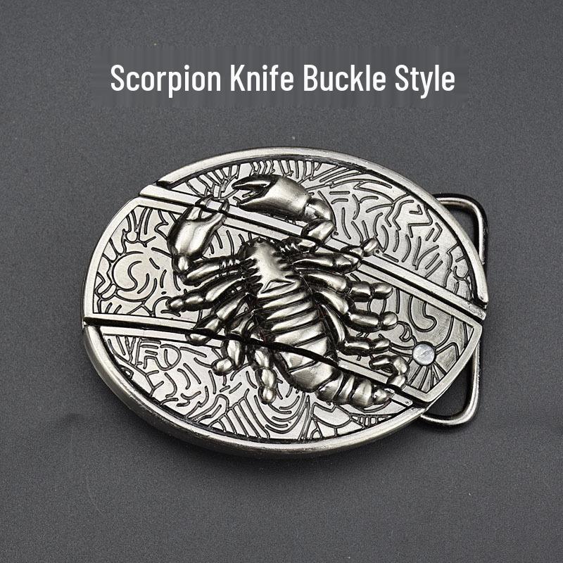Men's Casual Punk Alloy Knife Buckle Belt