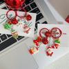 Cartoon Santa Claus Snowman Pendant Key Ring Cute Christmas Keychain Backpack Decoration Accessories Christmas New Year Gifts