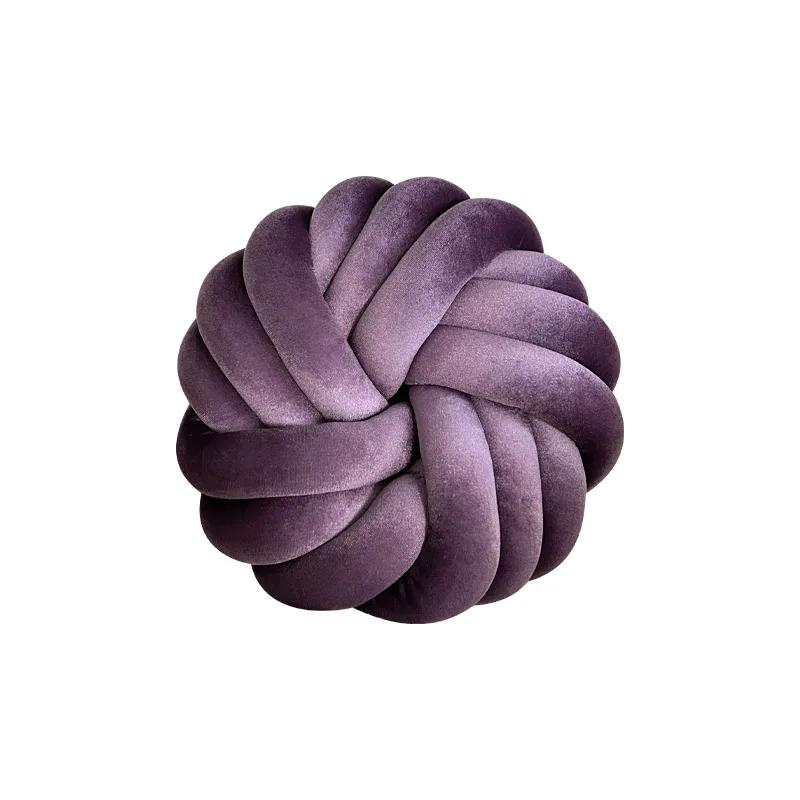 Velvet Three-strand Round Cushion Living Room Cushions Bedside Pillows Woven Bay Window Cushion Sofa Plush Pillows