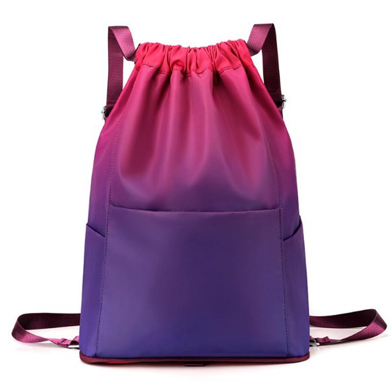 

Складной рюкзак большой емкости с завязками на шнурке, разделение сухого и мокрого, дорожный спортивный рюкзак, складной водонепроницаемый рюкзак с завязками на шнурке A