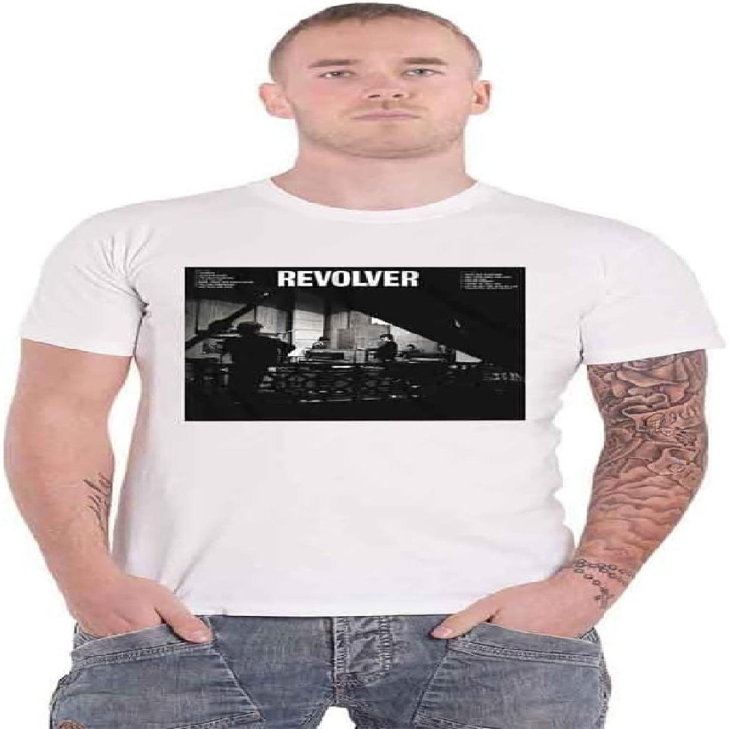 The Beatles T Shirt Revolver Studio Band Logo Official Mens White Size XXL XXXXXL белый