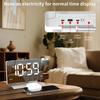 LED Digital Alarm Clock with Time Projection, Dual Alarms, USBCelsiusType-C Charging Ports, 6-  Dimmable, Daylight Saving Time (DST), Snooze