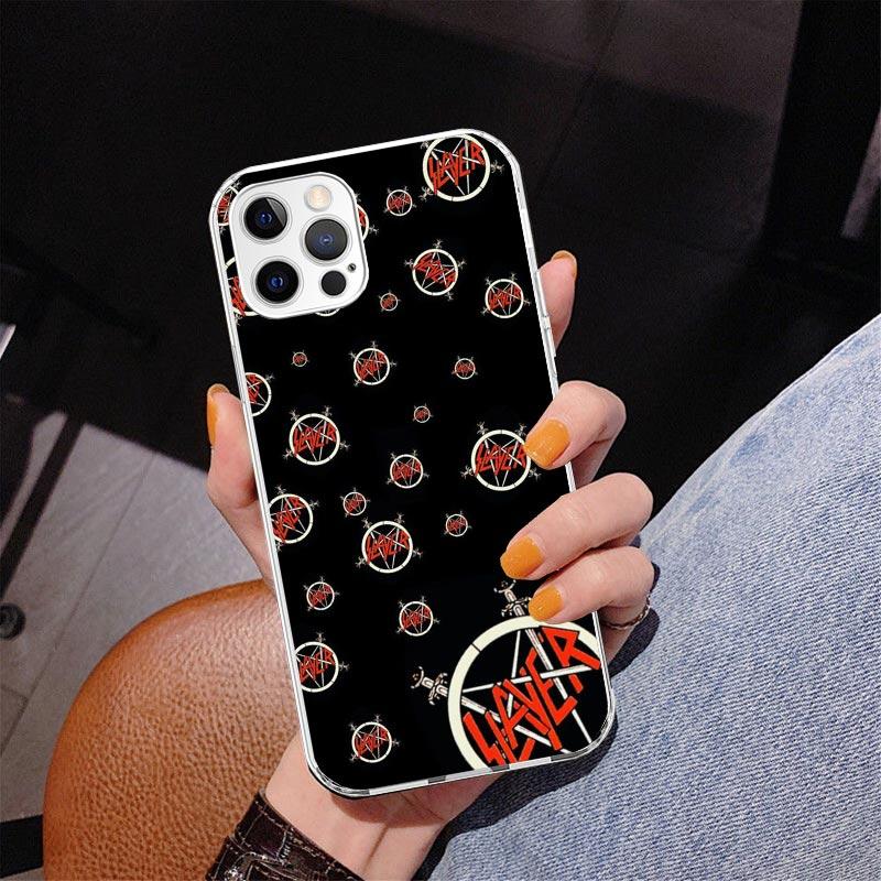 Slayer Heavy Metal Rock Band Handyhülle Für iPhone 17 Air 16 Pro Max 16E 15 + 14 Plus 11 12 13 Mini 7 8 SE Geschenk Druckabdeckung Fund
