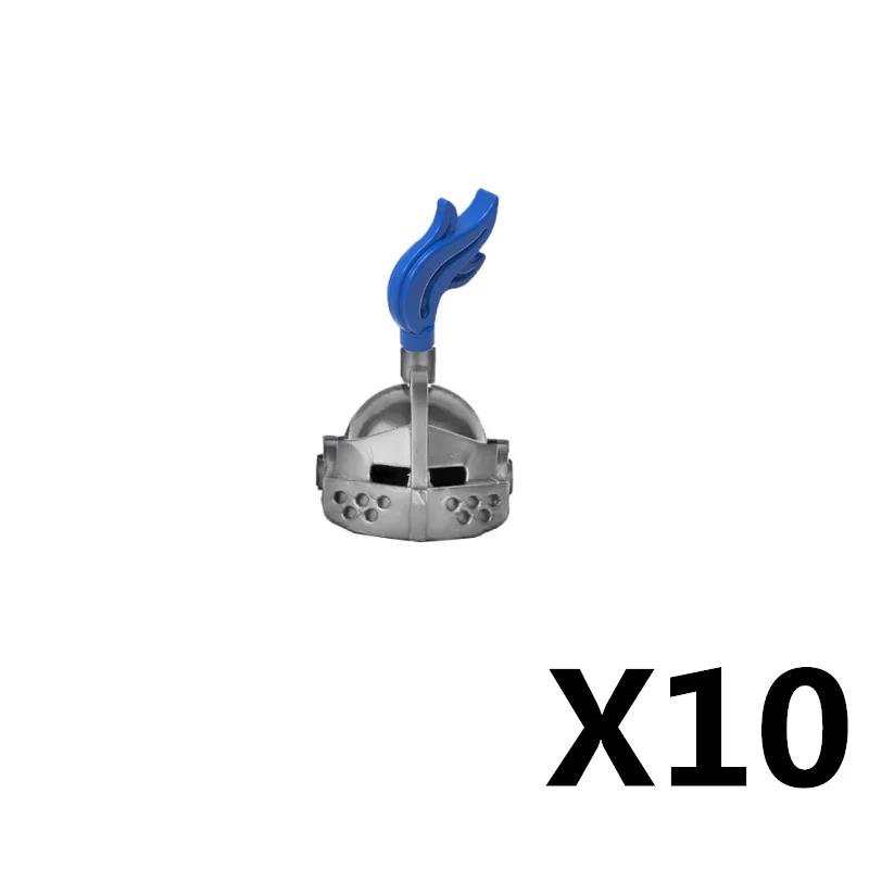 Medieval Knight MOC Building Block Helmet Mask Soldier Weapon Short Trident Shoulder Armour Vest Gun Hoe Axe Sword Toy Gift K049