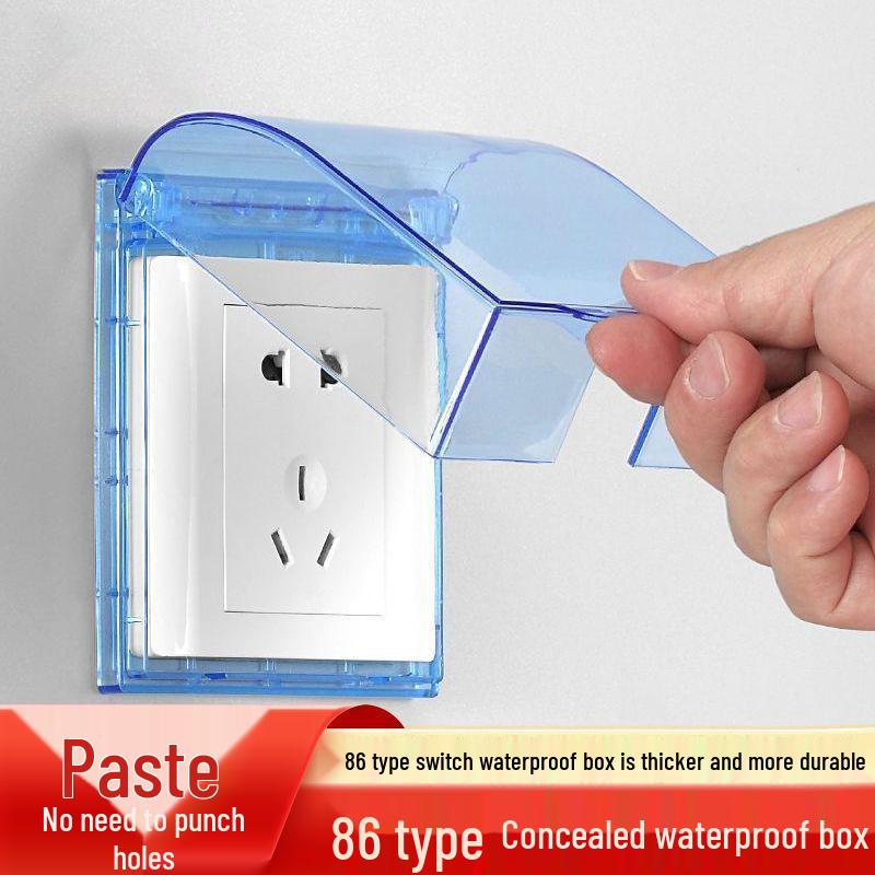 Universal Bathroom 86 Socket Box: Splash-Proof Switch Protector