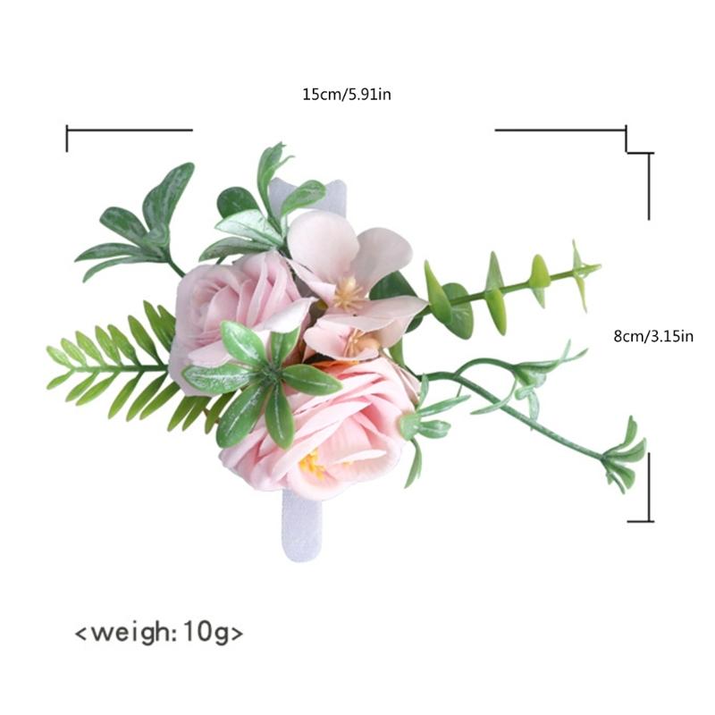 Trend Wrist Corsage with Artificial Rose for Create Beautiful Wedding Decors