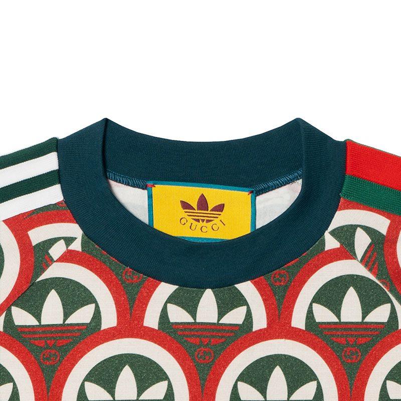 GUCCI X Adidas Trefoil Print T Shirt 692114-XJEMK-6208