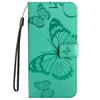 For iPhone 15 Pro Max Wallet Case Floral Butterfly Imprinted Leather Phone Cover Stand