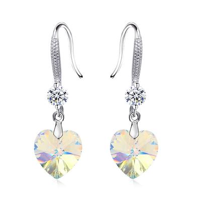 Colorful Rough Hook Fashion Temperament Ear Jewelry Unique Niche Design Heart Shape Personality Women