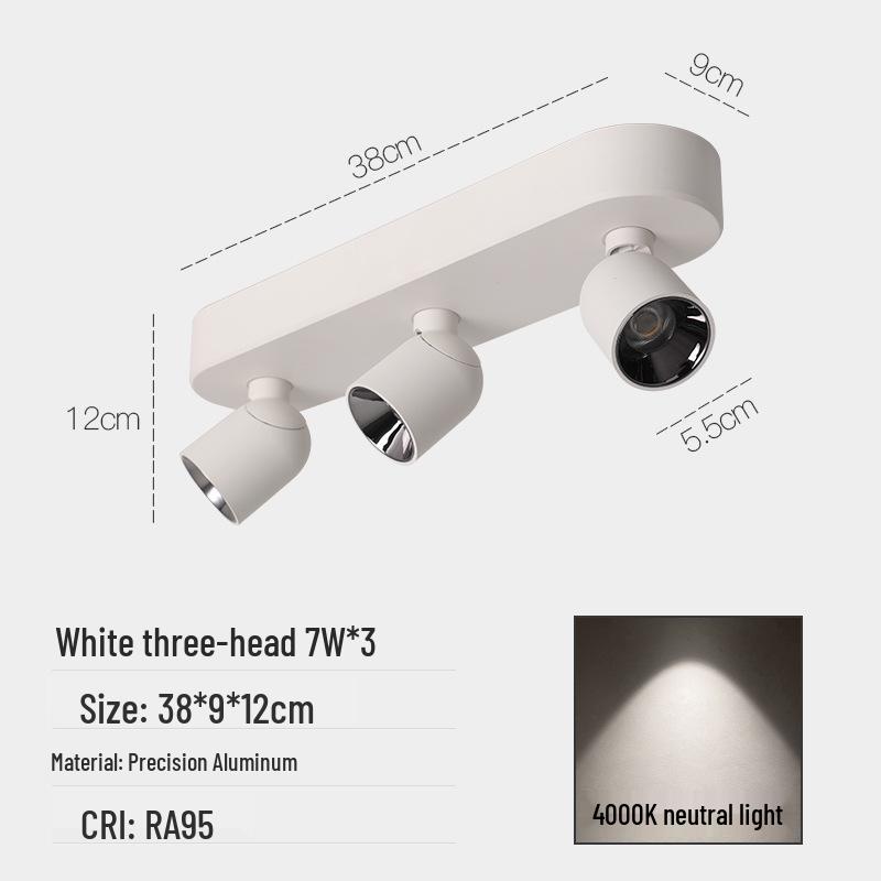 Adjustable Anti-Glare Folding Ceiling Spotlight with High Color Rendering for Household or Picture Lighting
