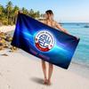 Asciugamano da Spiaggia Personalizzato Bolton Wanderers FC, Stampa Testo Nome Personalizzato, Asciugamano Morbido Asciugatura Rapida con Logo Calcio, Regalo per le Vacanze