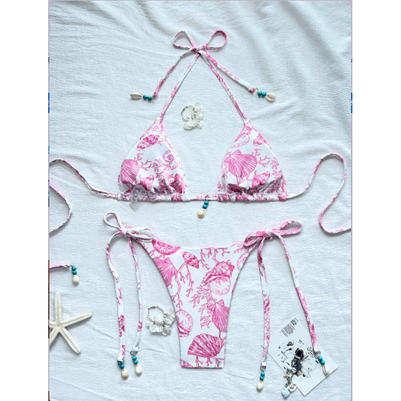 TS JYL-BK026 Floral Cami Two-Piece Bikini, Sexy Stylish Swimwear For Beach And Hot Spring