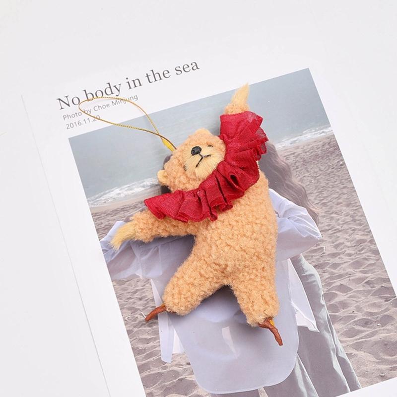 Charming Room Decor Car Pendant Plush Material Great for Room Key Bag Decoration