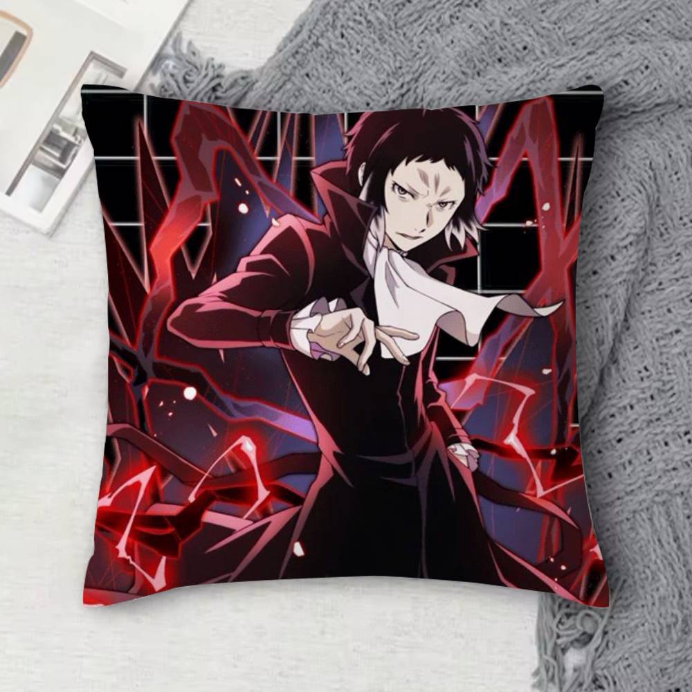 Ryunosuke Akutagawa Doublesided Printed Square Decorative Cushion Cover for Sofa Living Room Home Decor