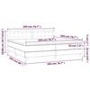 3140403 vidaXL Lit à sommier tapissier avec matelas Noir 200x200 cm Tissu