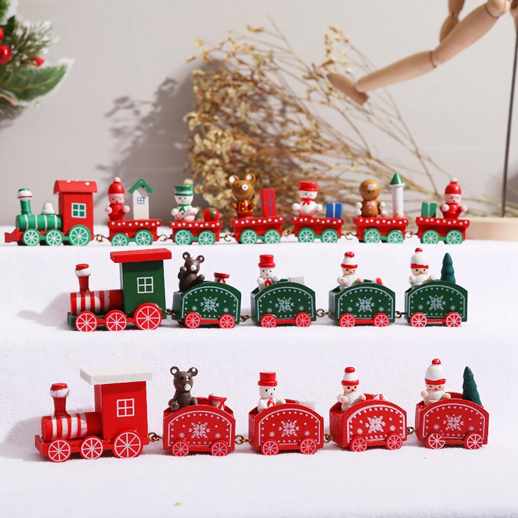 Wooden Train Christmas Ornament Merry Christmas Decoration For Home Table 2026 Xmas Gifts Noel Natal Navidad New Year 2026 Gifts