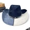 Big Edge Top Hat Autumn and Winter Men's and Women's Suede Western Cowboy Hat Knight Hat Jazz Hat