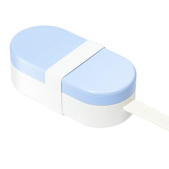 

Портативная бутылка для воды для домашних животных, герметичная поилка с отсеком для еды, 2-в-1, дорожная кормушка для собак и кошек, для прогулок на улице синий