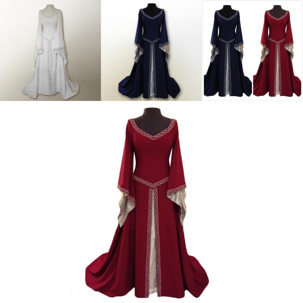 Enchanting Medieval Renaissance Women's Vintage Gown Dress For Fantasy Events And Parties