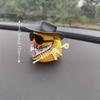 Cute Cowboy Hat & Rifle Yellow Duck Car Ornament - Fun Contrast Design | Auto Interior Decor Festival Gift