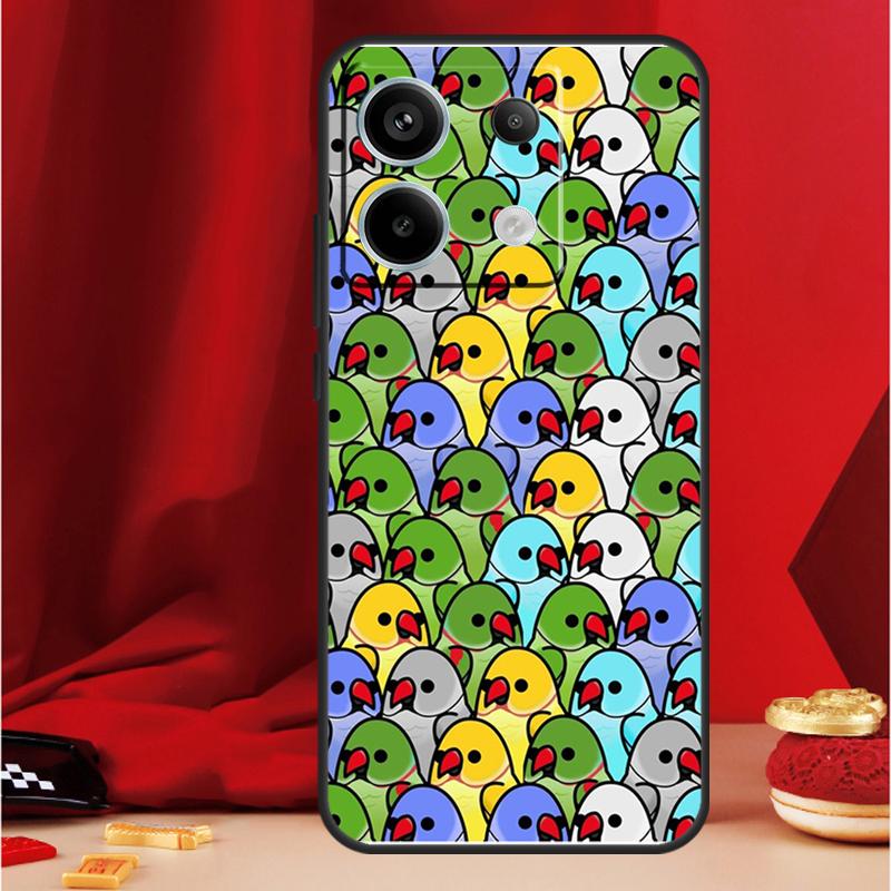 

Parrot Birds Cockatiel Case For Xiaomi Redmi Note 14 Pro 13 12 11 10 15 Pro Plus Redmi 15 14C 13C 10C 12C 15C Funda Redmi Note 11