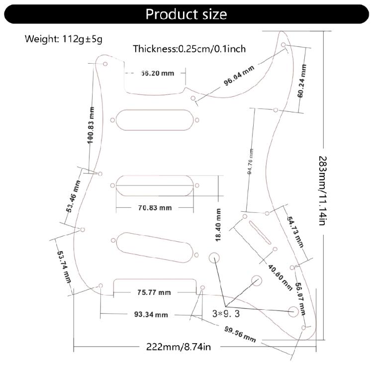 Impacts Resistant Pickguards Replacement Part Universals Guitar Protective Cover for Various Guitar