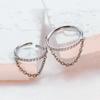 F136 Titan Piercing Septum Zirkon Ohr Tragus Knorpel Nasenringe Daith Helix Ring Clicker Schmuck für Damen Mädchen Geschenk