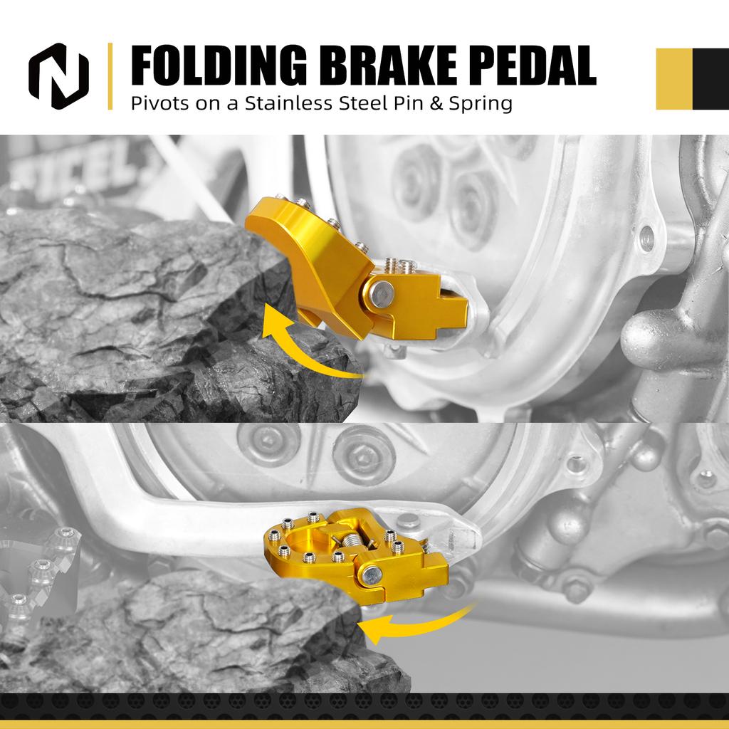 For Suzuki DR-Z400S 2000-2024 DR-Z400SM 2005-2024 DRZ400 S SM Enlarged Foot Pegs Footrest & Folding Brake Pedal Extension Plate