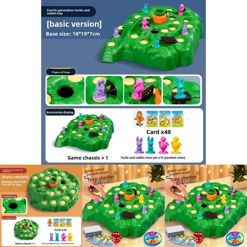 Juego de Mesa Desafío de Trampa para Conejos Para Niños Con Puzzle Multijugador y Diversión Estratégica