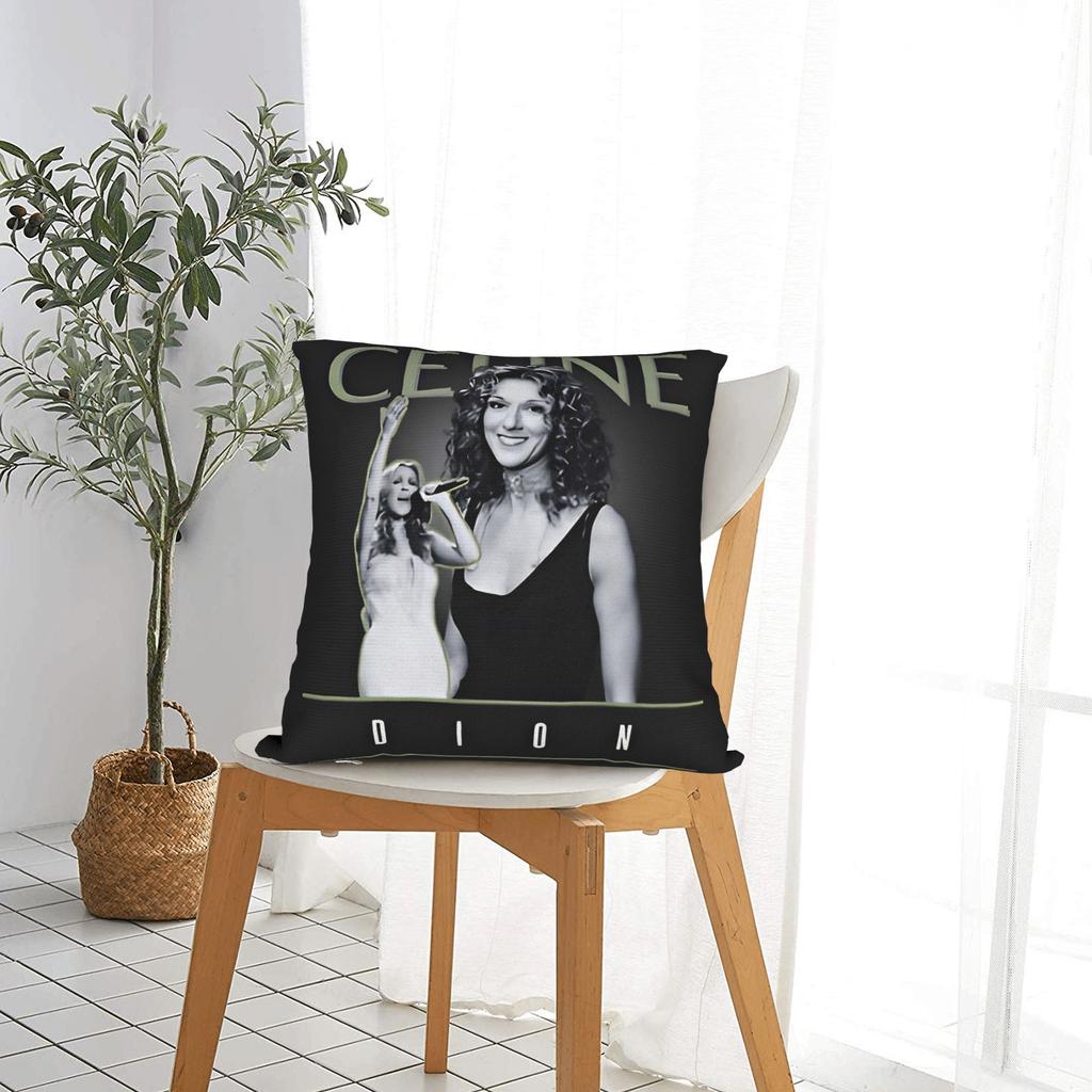 Pillow Cover Singer C-Celineds Dion Cute Funny Pillow Case For Sofa Couch Bed Living Room Pillowcases
