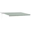 Awning Fabric Green and White 450 X 300 Cm Polyester