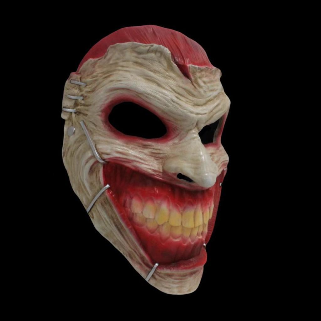 Halloween Dead Clowns Mask Resin Horror Costume Prop For Haunted House And Escape Room