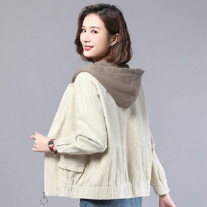 

Приталенная вельветовая куртка для женской осени и зимы, новая легко сочетаемая куртка для женщин 3XL